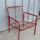 Vintage 80s grid armchair