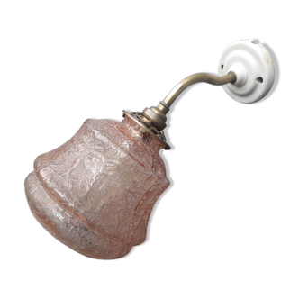 Wall lamp glue sign art deco pink granite glass