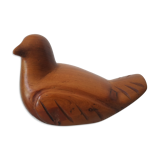 turned wooden bird