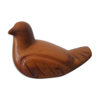 turned wooden bird