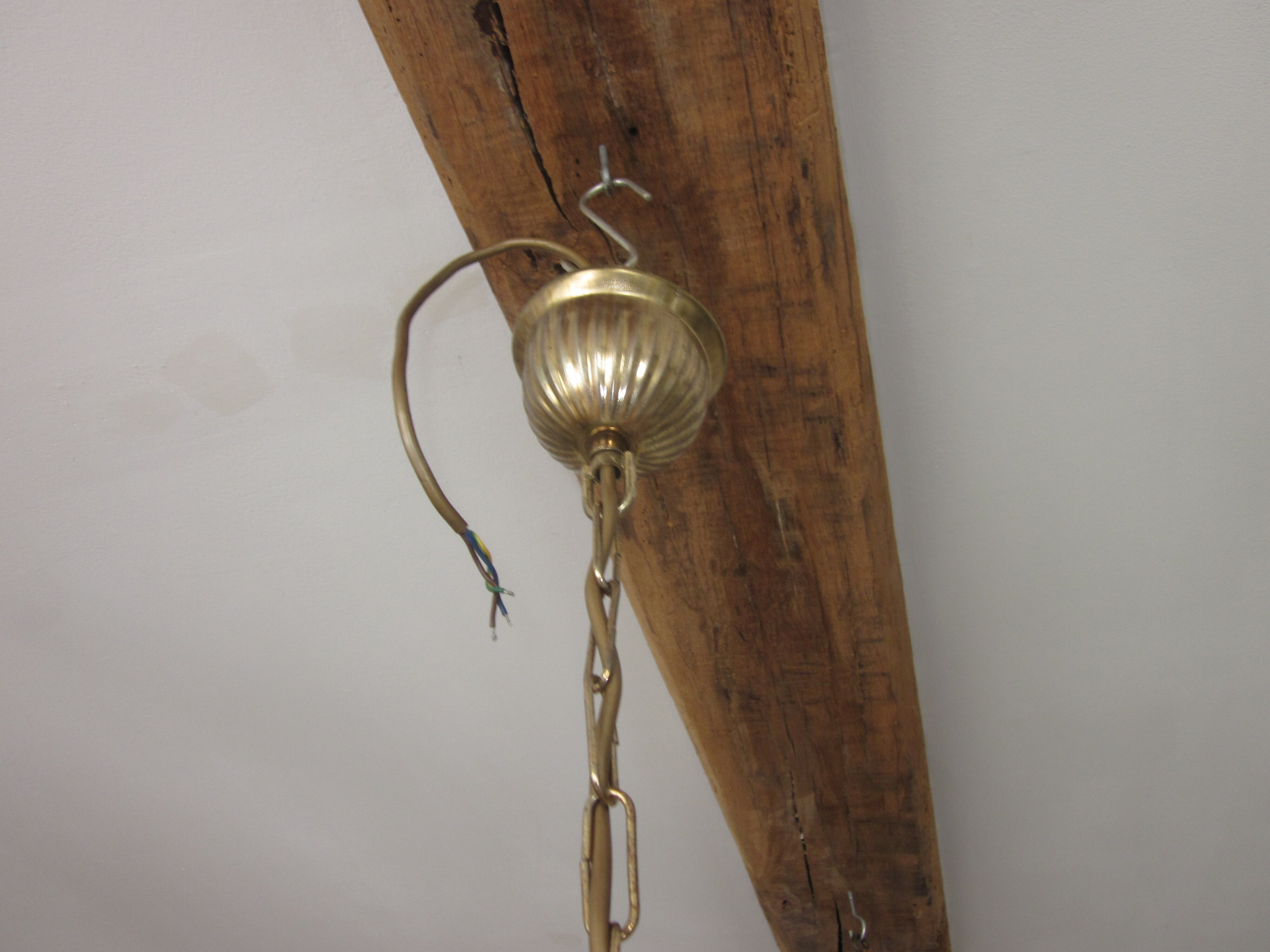 Glass and brass hallway hanging