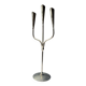 Vintage aluminium candlestick, brutalist style