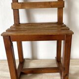 Slatted wooden chair, minimalist