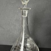 Etched glass carafe