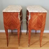 Pair of bedside tables in the form of a Louis XV style tomb