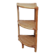 Bamboo and rattan corner shelf