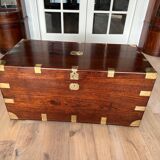 Coffret colonial ancien en teck