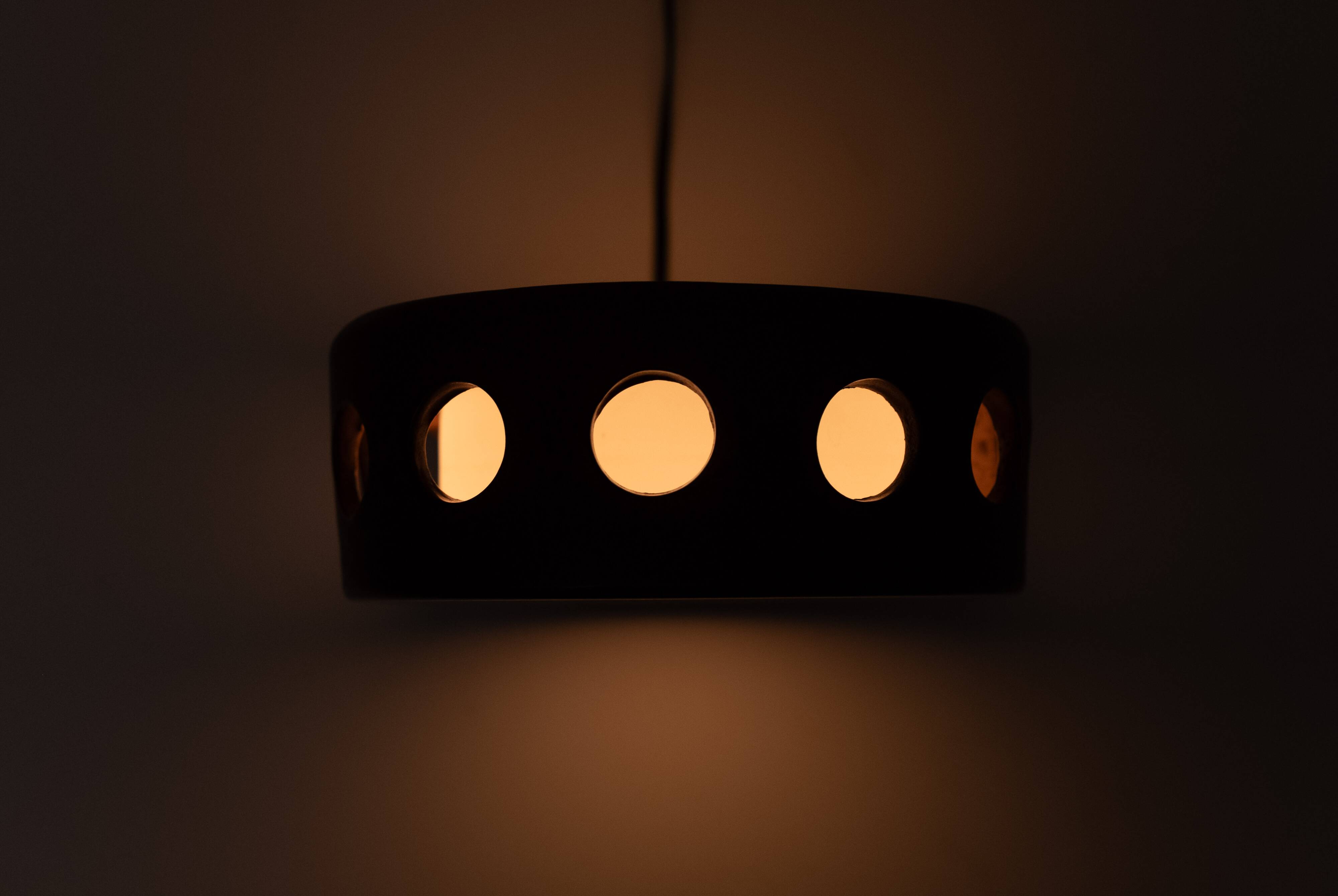 Round Ceramic Table lamp .1960s Germany