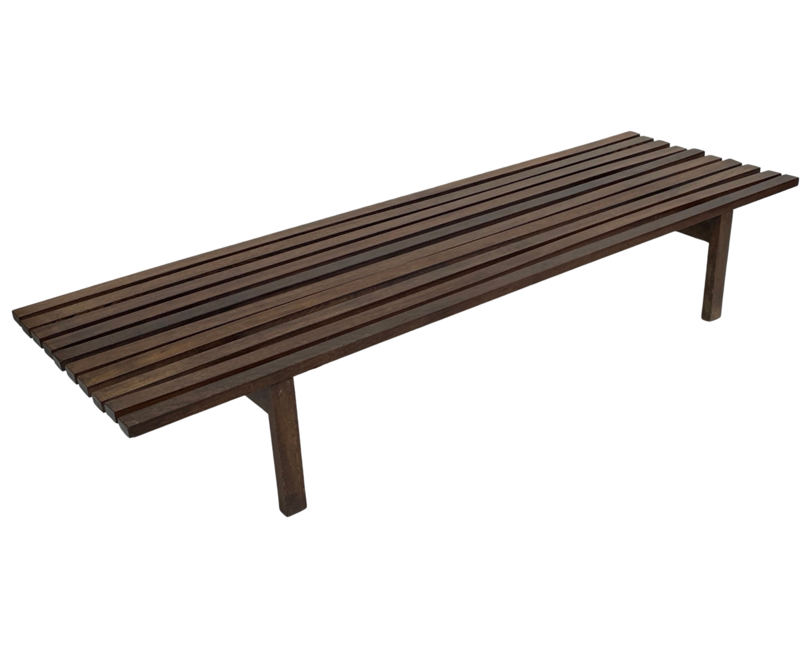 Slatted bench table wenge wood Martin Visser style 60's