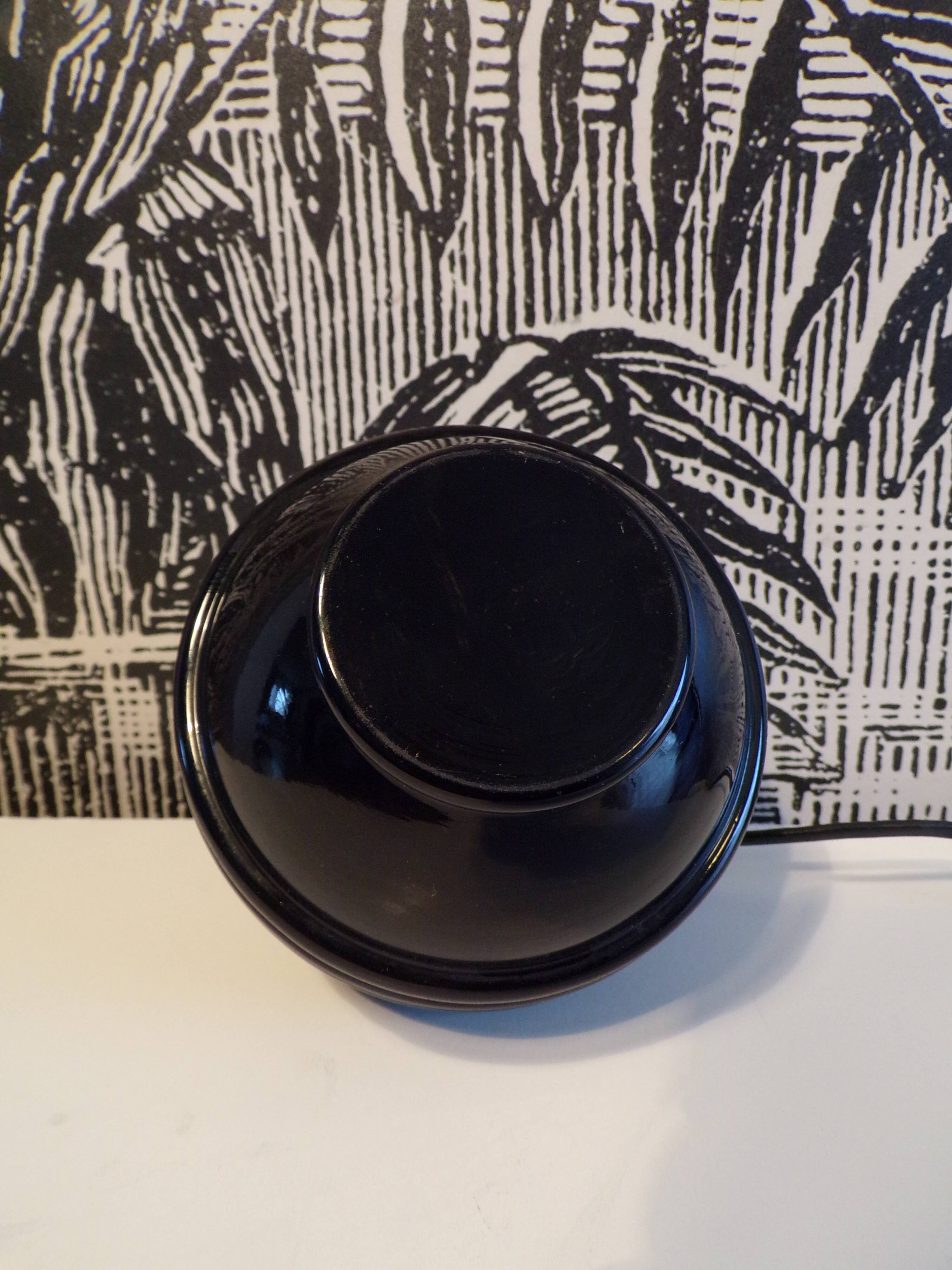 Black opaline ball lamp 1930