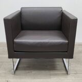 Tacchini brand brown leather armchair