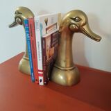 Pair of ducks brass bookends