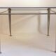 Steel coffee table and tempered glass 70s