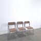 Space Age set 3x Bauhaus chromen buisframe stoelen