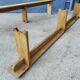 Pair of solid wooden farm benches
