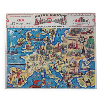 Carte publicitaire de l'Europe