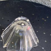 Crystal bowl in the shape of flowers, vintage Orrefors Sweden design