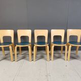 Model 66 dining chairs by Alvar Aalto for Artek, 1960s