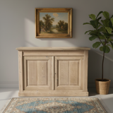 19th-century buffet in solid fir with a chevron top (shallow)