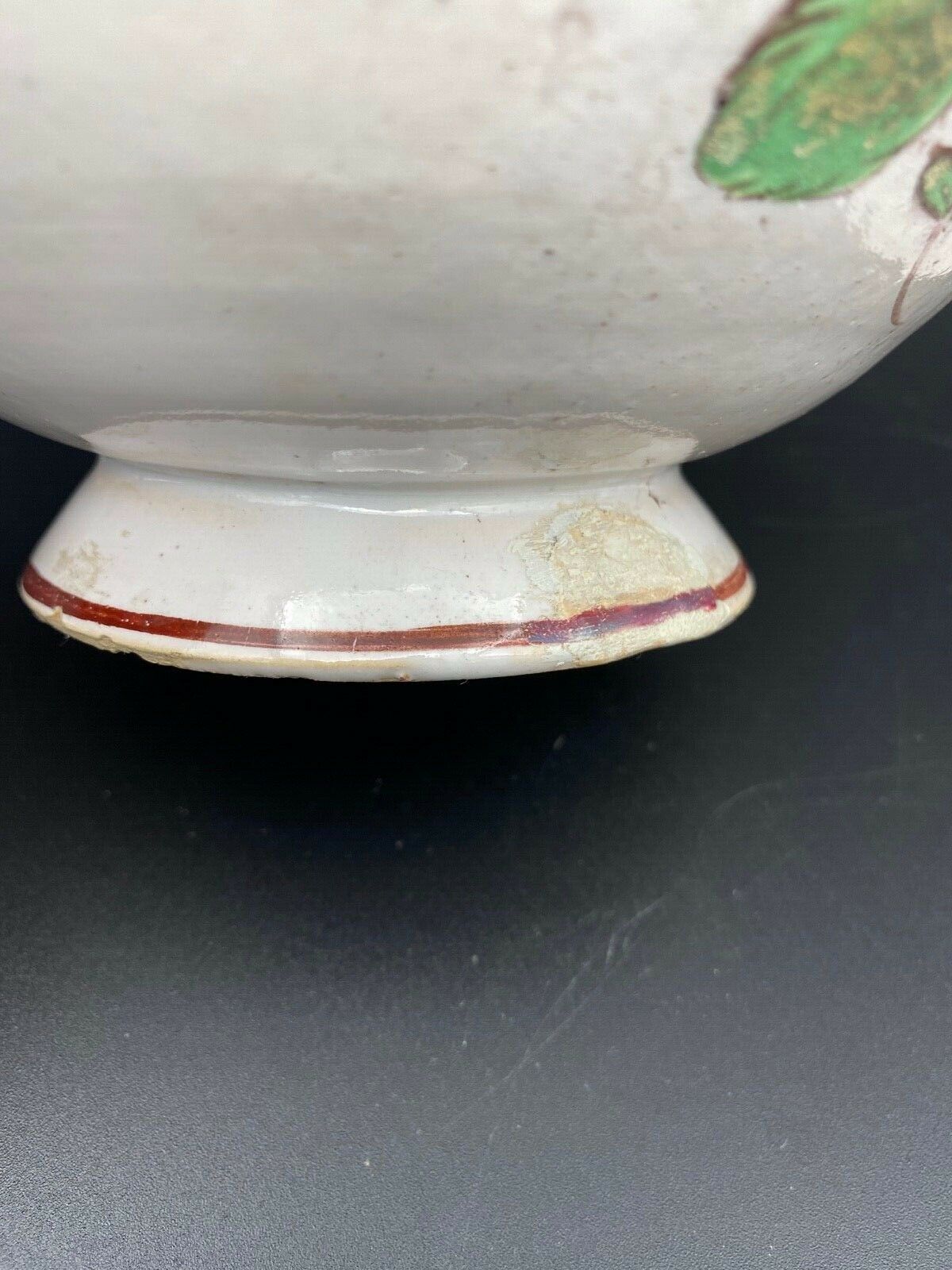 Soupiere faience of east Luneville with decor floral catches xix eme