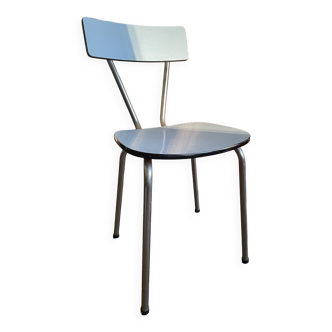 Chaise vintage en formica bleu ciel