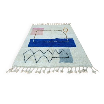 Handmade Berber rug 2/2m square