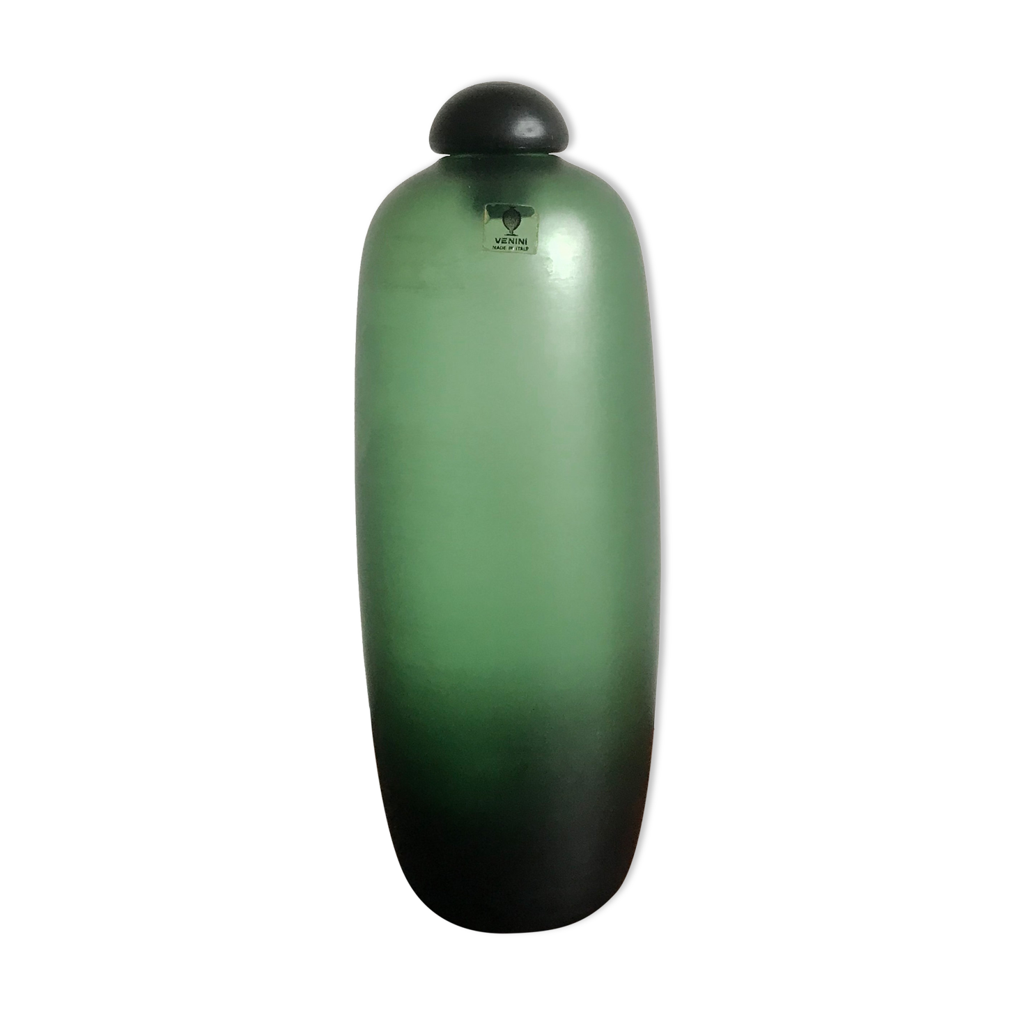 Venini Murano Italian glass bottle "Velati" serie 1981