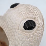 White ceramic frog flower pot by Jean Roger