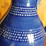 Vintage pitcher blue pattern blue peas 75cl