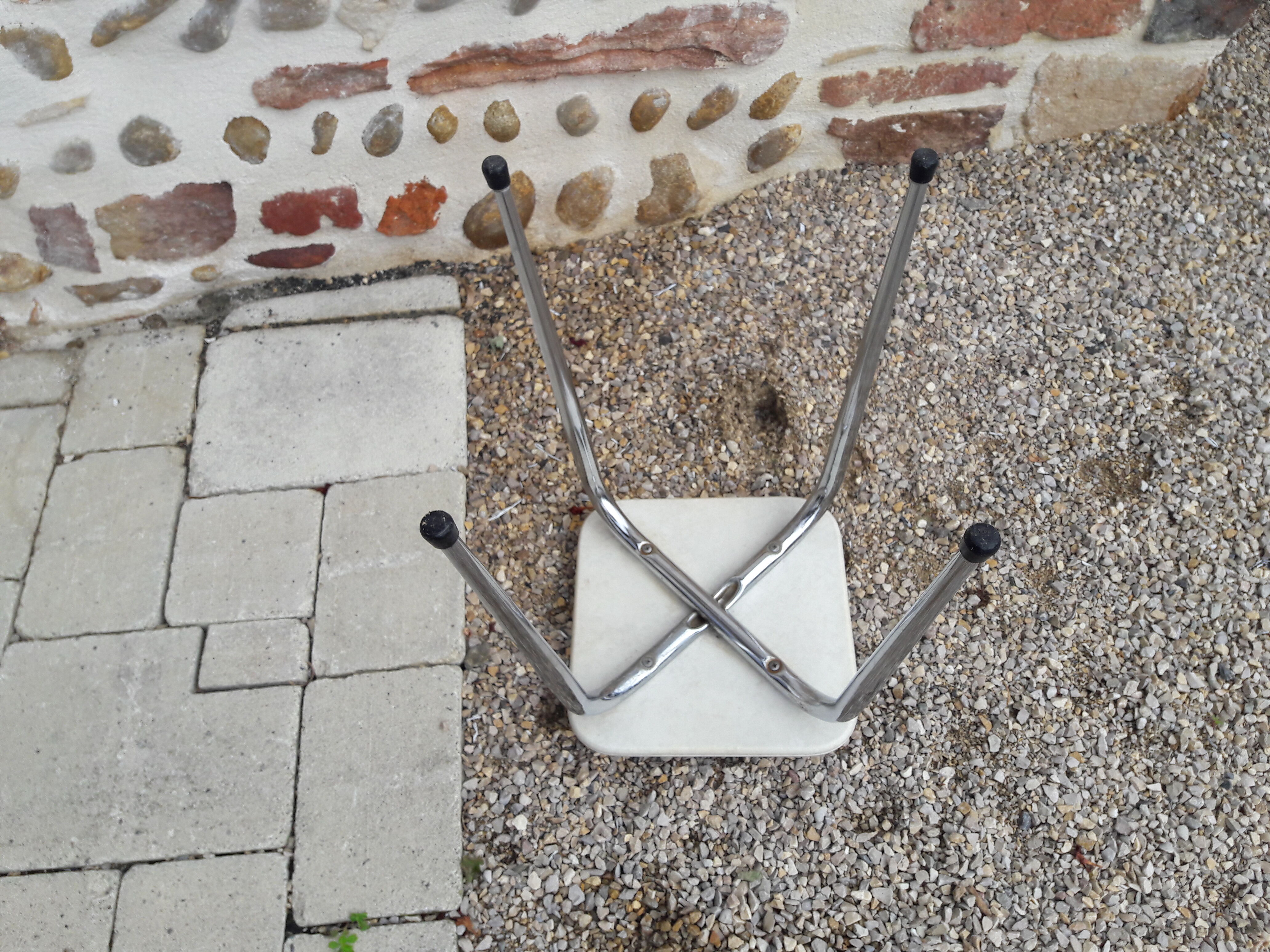 Vintage stool chrome legs