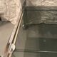Vintage chrome and smoked grey glass trolley / dessert table circa 1970.