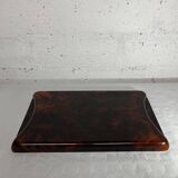 Plateau Guzzini en lucite et laiton