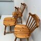 3 western country type pine chairs 1970 turned wood