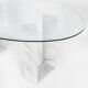 Table named "Diapason". Carrara marble and glass. Cattelan Italia. 90s.