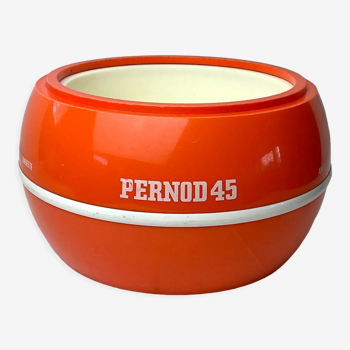 Vintage orange Pernod 45 ice bucket