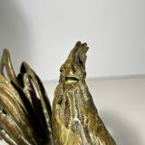 French bronze rooster sculpture, 19th century