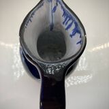 Old Cobalt Blue enamelled earthenware pitcher