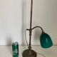 Lampe vintage 1900 céladon bijoutier atelier laiton  - 56 cm