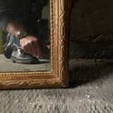 Folk art, Louis XVI style gilded mirror, 18th century