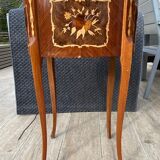 Rognon-style bedside table in marquetry