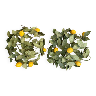 1 or 2 ceiling lights/wall lamps with a lemon fruit design, Art et Floristie collection.