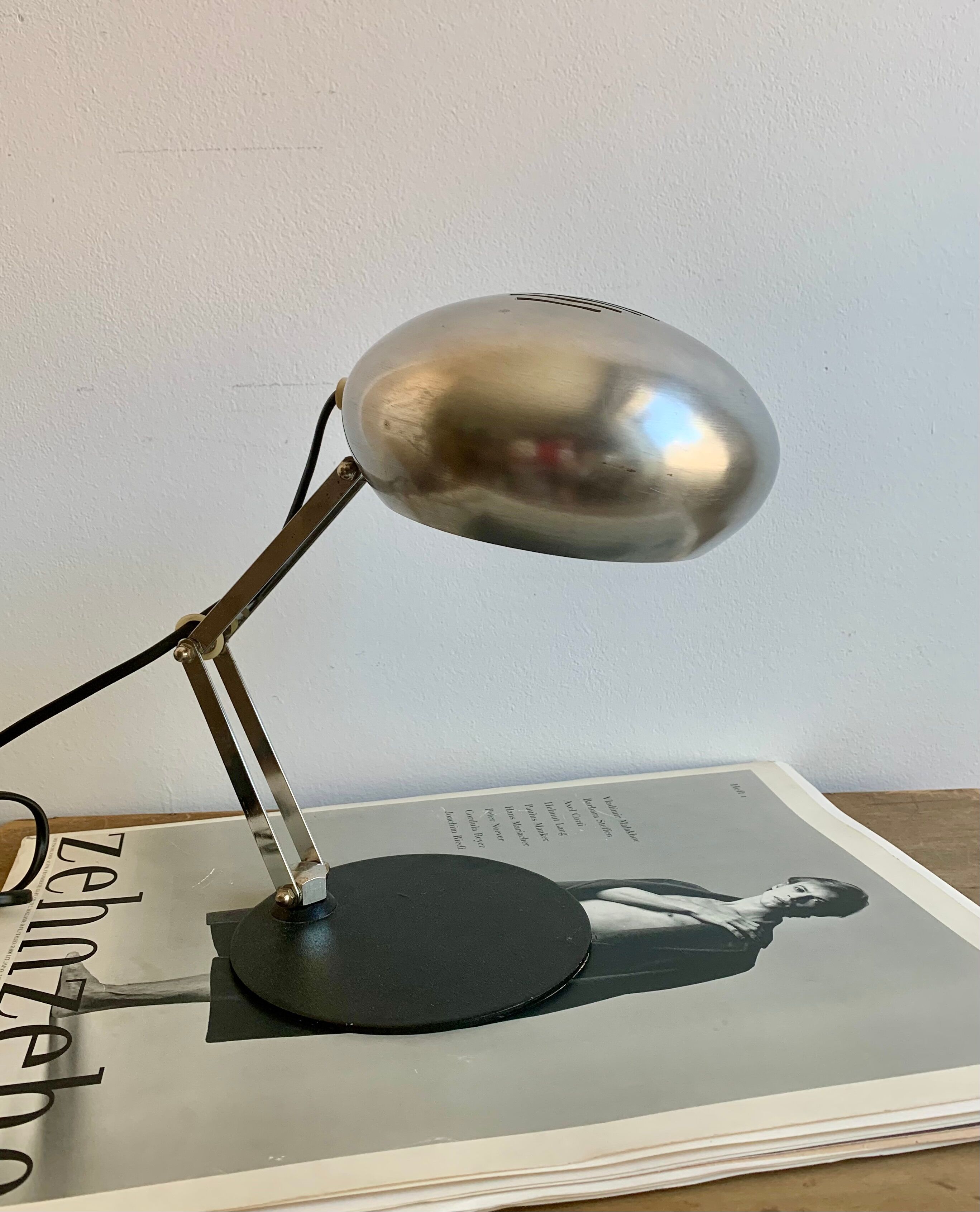 Chrome desk lamp, Germany 1970