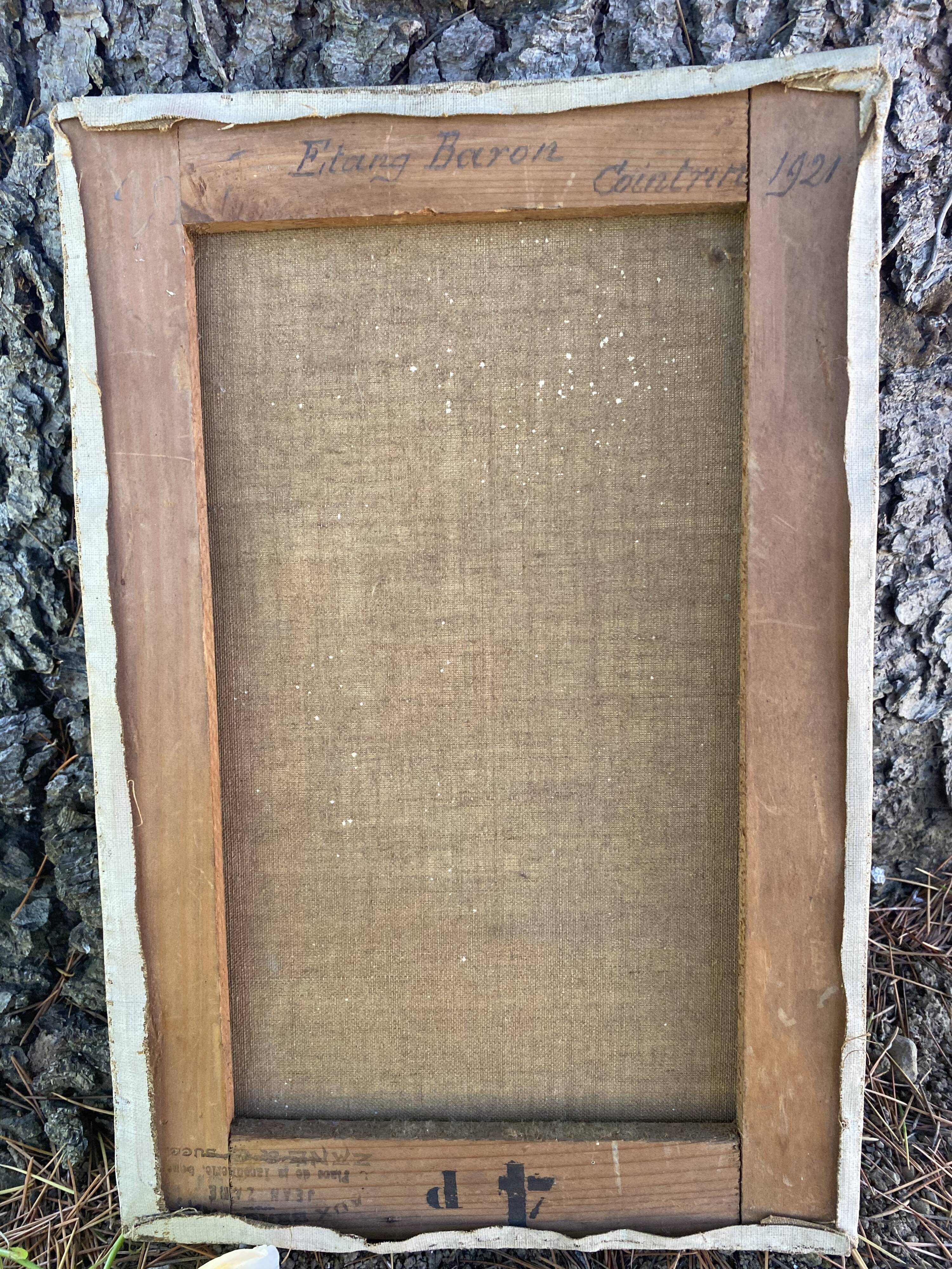 Oil on canvas "Étang Baron"