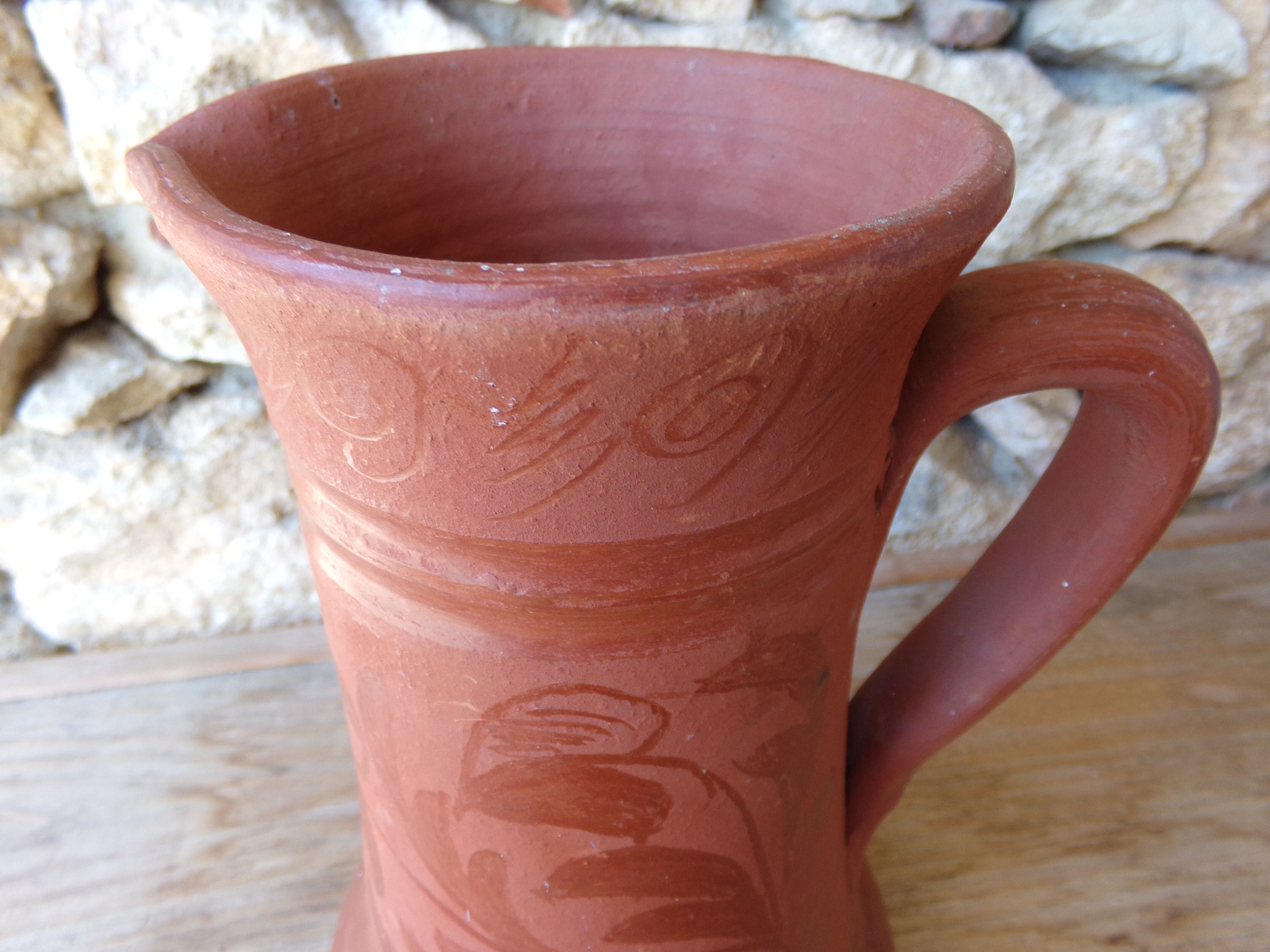 Terracotta terracotta pitcher