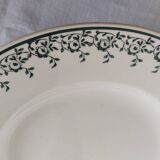 Round serving dish on Terre de Fer earthenware pedestal, Hamage Moulin des Loups