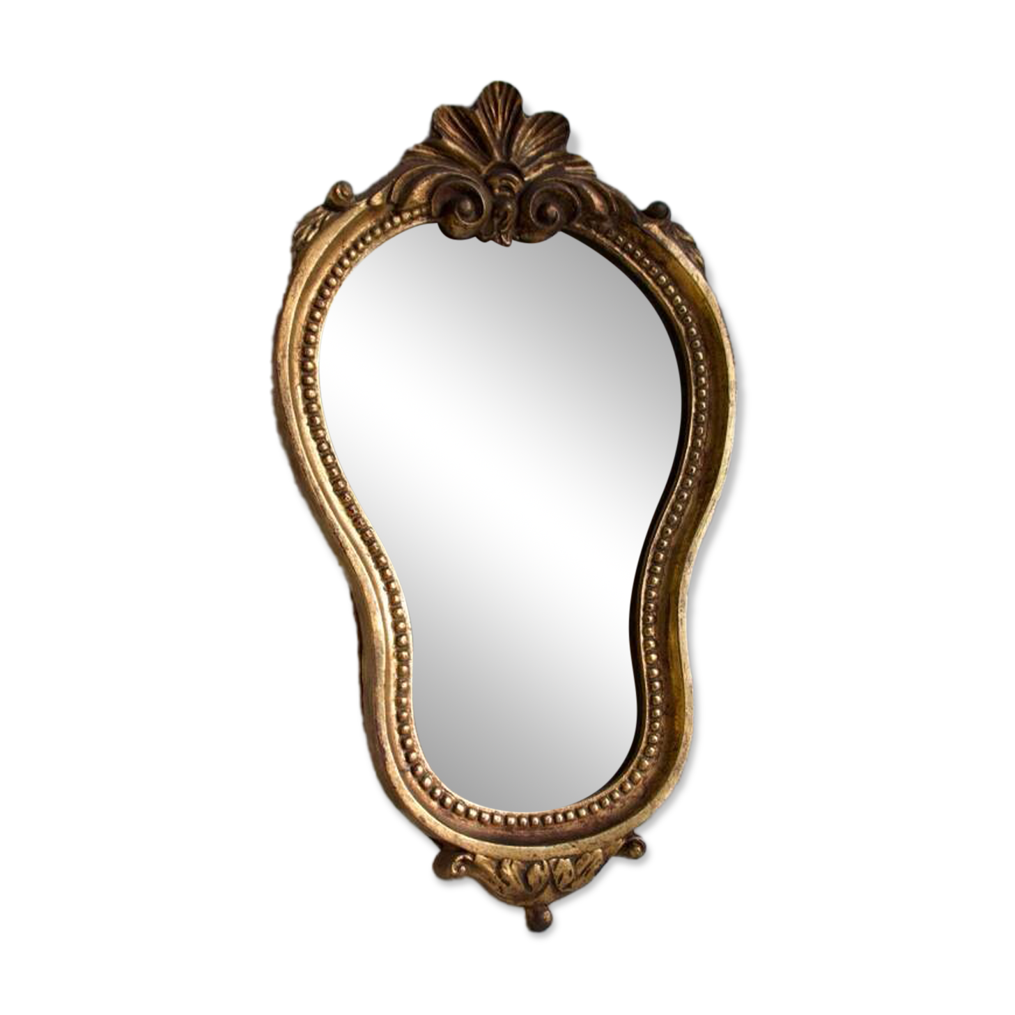 Small golden mirror in baroque style