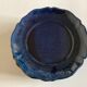 Set of 8 plates with godrons in glazed earth of biot