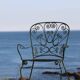 Set of 4 wrought iron garden chairs, France, 20th century