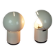 Lampes de table "Asteroidi" blanches italiennes de l'ère spatiale par Siberin Caronno