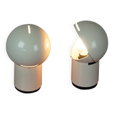 White Italian "Space Age Asteroidi" Table Lamps by Siberin Caronno